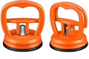 ALASMOYER Car Dent Puller, 2PCS Car Dent Remover Tools for Car Dent Repair, Glass, Screen, Tiles & Objects Moving, Orange
