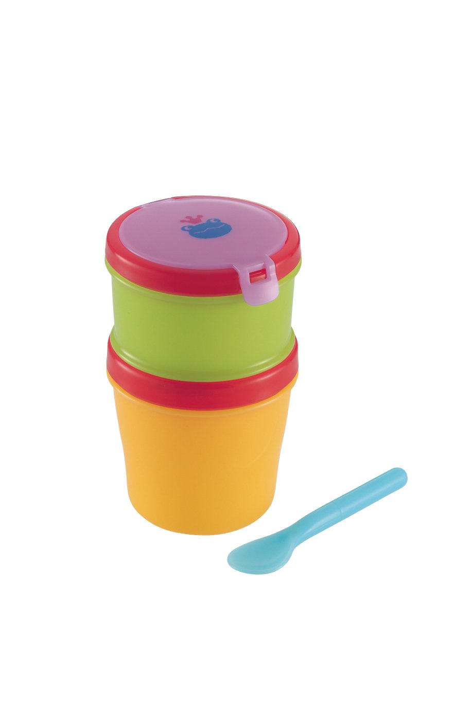 リッチェル おでかけランチくん 赤ちゃんのクールお弁当箱 スプーン付 二段タイプ 保冷材付商品画像