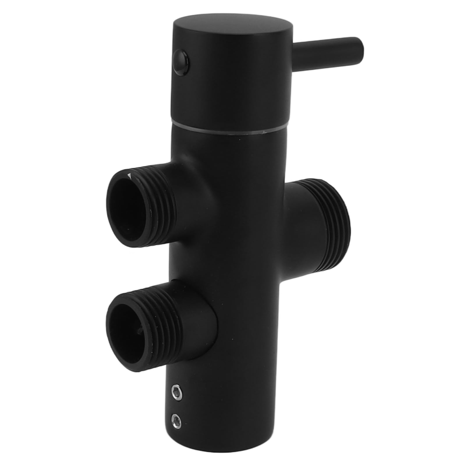 Shower Head Diverter 3 Ways Shower Diverter Valve Black Rustproof Leakproof Wall Mounted Shower Arm Diverter Valve Shower Head Splitter for Toilet Sink