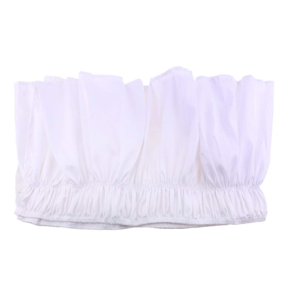 Ruffled Solid Bed Skirt,Wrap Around Style,Elastic Bed Wrap Ruffles Bed Skirt 18 inch Drop (Queen/King, White)