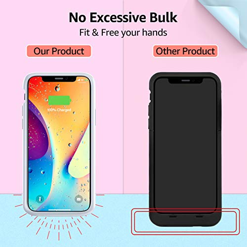 iPhone 11 Battery Case, 5000mAh Rechargeable Extended Battery Charging