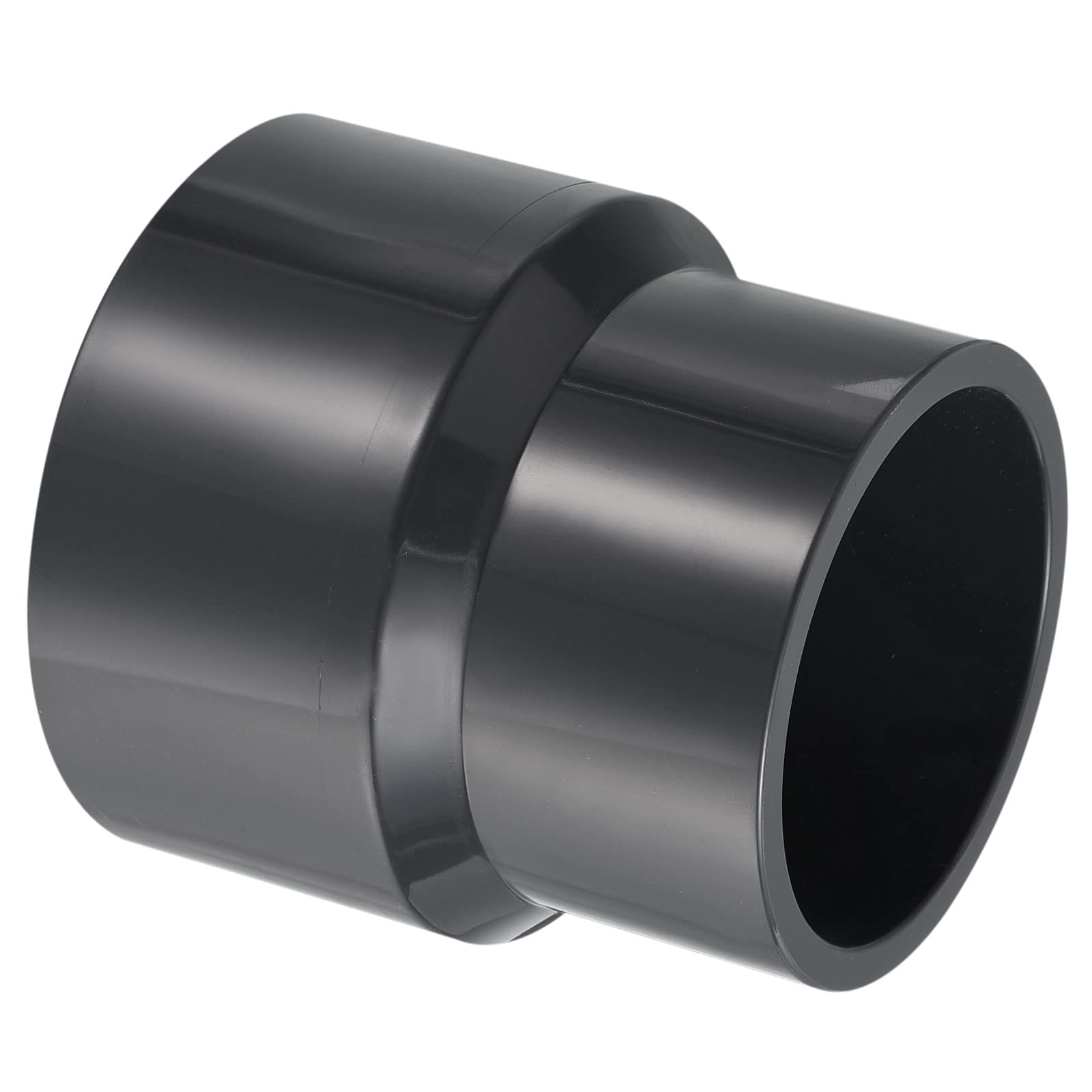 PATIKIL PVC Reducer Pipe Fitting 3.5x3 Inch Socket, Straight Coupling Adapter Connector, Grey — image 1