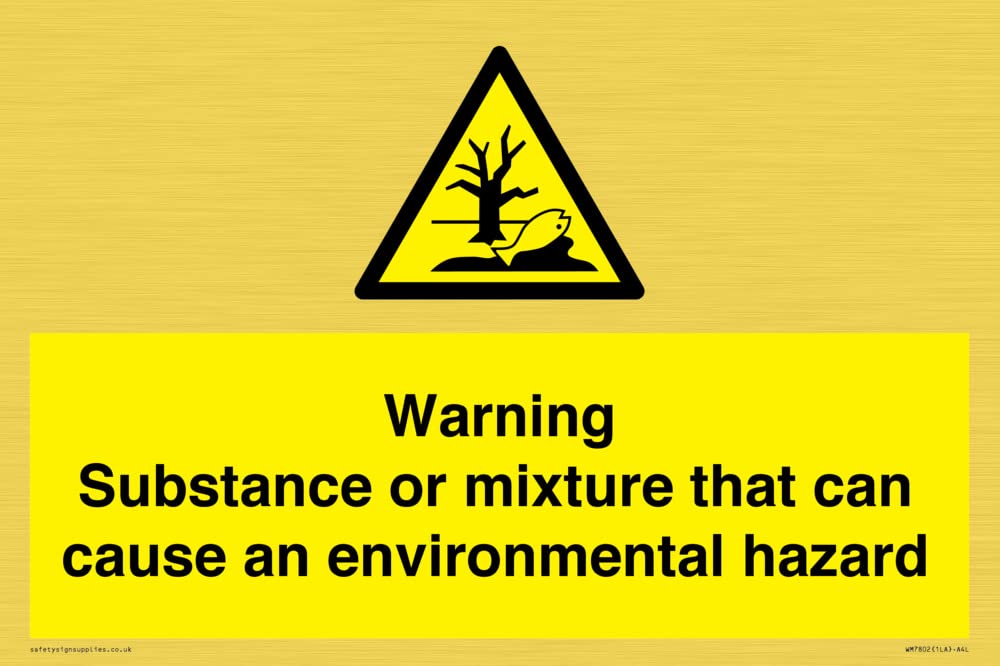 Warning Substance or mixture that can cause an environmental hazard Sign - 300x200mm - A4L