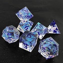 DND Dice Set Resin Sharp Edge Polyhedral Dice D&D