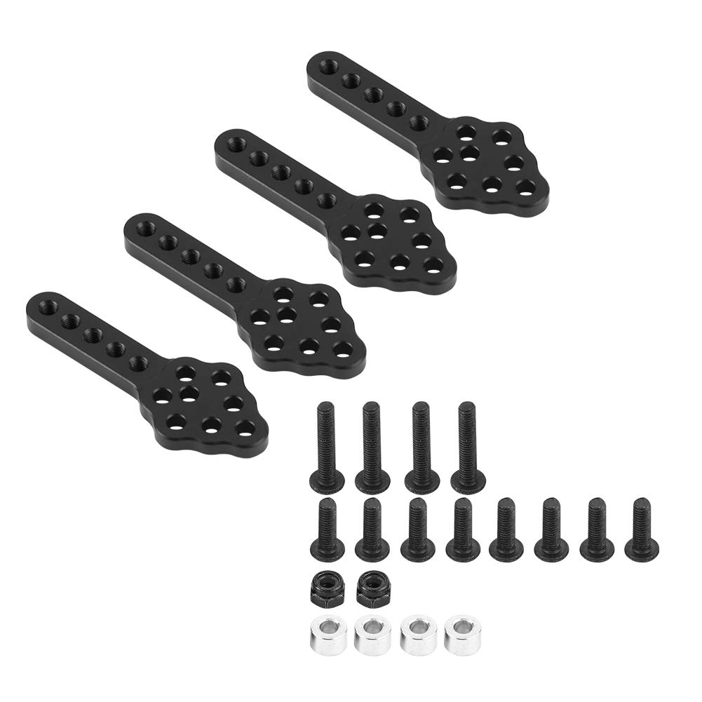 VGEBY1 Absorber Damper Mount Plate, Accessories 4pcs/Set Metal RC Car Shock Damper Absorber Mount Plate For Rc Hobby Model Car 1/10(Black)