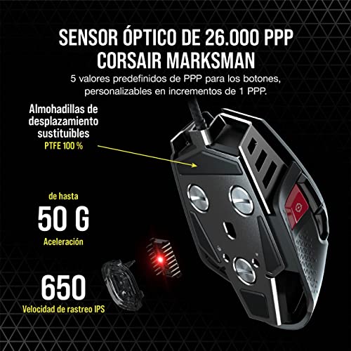 M65 RGB ULTRA Ratón para Juegos FPS Ajustable - Negro