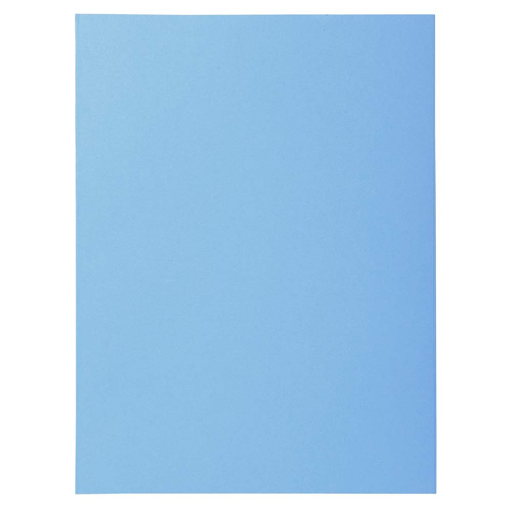 Exacompta - Ref 340010E - Super Pastel Square Cut Folders - 24 x 32cm in Size, Suitable for Storing & Holding A4 Documents, 160gsm Card - Dark Blue (Pack of 100)