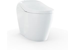 TOTO WASHLET G5A 1.2 or 1.0 GPF Smart Toilet with Integrated Bidet Seat and CeFiONtect, Cotton White - MS7631CEMFG#01