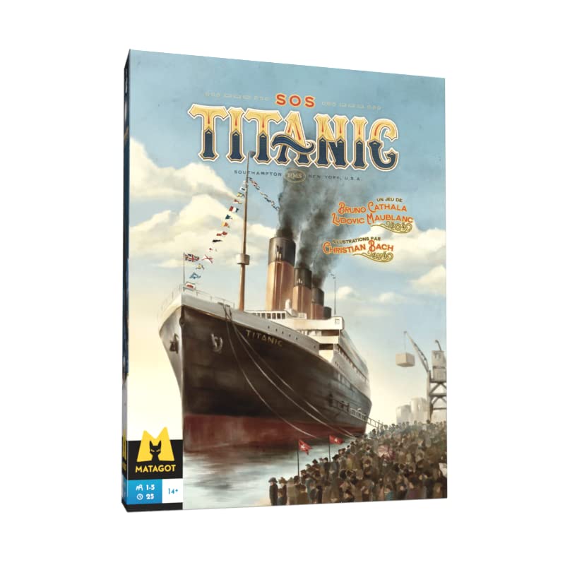 Matagot Sos Titanic - Board Game - For 1 to 5 Players - Ages 14 and Up