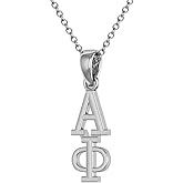King Greek Alpha Phi Necklace 18" - Sterling Silver