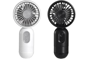 VanSmaGo 2Packs of Portable Handheld Mini Fans, USB Rechargeable Personal Fan, Battery Operated Small Hand Held Fan with 3 Speeds for Travel/camping/Outdoor/Home/Office