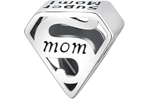 LUXILLA Family Love Mother Daughter Grandma Charm 925 Sterling Silver fits Bracelets Necklace Pendant Bead Charms Jewelry Gift for Women Family Friends