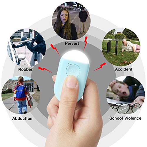 Personal Security Alarm Keychain with LED Flashlight for Women and Seniors - USB Chargable Safe Personal Scream Alarm Emergency Self Defense Alarm Safety Alert for Girls Kids and Men