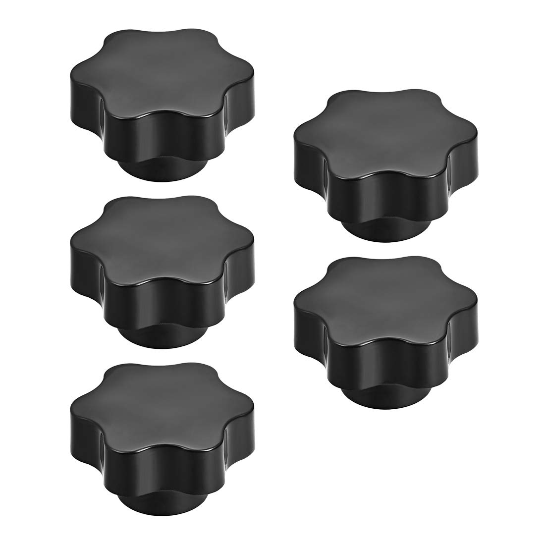 uxcell Clamping Handle Screw Knobs Handle M10 Threaded Star-Shape 5 pcs