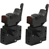 TorSor 2 Pack Hammer Drill Trigger Switch Replacement FA2-6/1BEK 6A 5E4 DPST Speed Trigger Dial Button Switch for Power Drills 1/2 in. Drill Driver Electric Chainsaw Chain Saw Circular Saw Power Tools