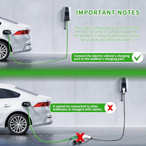 Type 2 to GBT EV Charging Cable 22kW | 32A 5M 3-Phase Mode 3 IP55 | with Carry Bag & Charging Gun Rain Cover | Compatible with BYD Atto 3, Han, Tang, MG Marvel R | Public & Home Use – Green