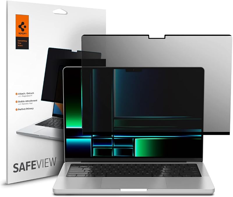 Spigen SafeView Privacy Filter MacBook Pro 14 inch 1 Pack USB-C 2021+