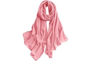 HAREWOM Chiffon Hijab for Women Sheer Shawl and Wraps for Wedding Bridal Scarves Summer Lightweight Sun-proof Scarf