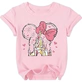 Magical Shirts for Girls Cute Graphic Tshirts Kids Family Vacation Tees Holiday Casual Short Sleeve Tops