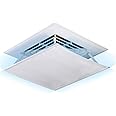 Liveinu Canvas Air Deflector Adjustable Reusable Heat and Air Deflector for Drop Ceiling Vents RV, Home HVAC, AC and Ceiling Registers Air Conditioner Deflector White 17.5"x17.5" Inch
