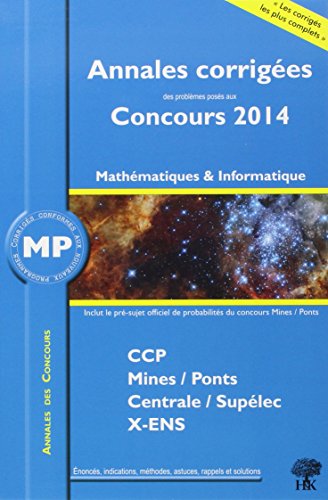 MP mathématiques et informatique 2014