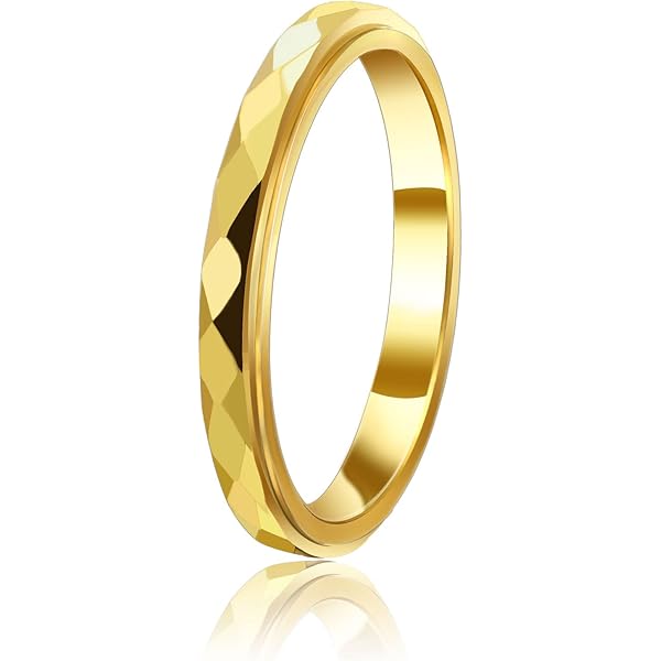 VUDECO 3 Anillos Giratorios Para La Ansiedad, Anillo Para La Ansiedad, Para Mujeres Y Hombres, Anillo De Estrés, Antiansiedad, Anillos Para Ansiedad, Joyería De Acero Inoxidable, Oro Rosa, Plata, 9