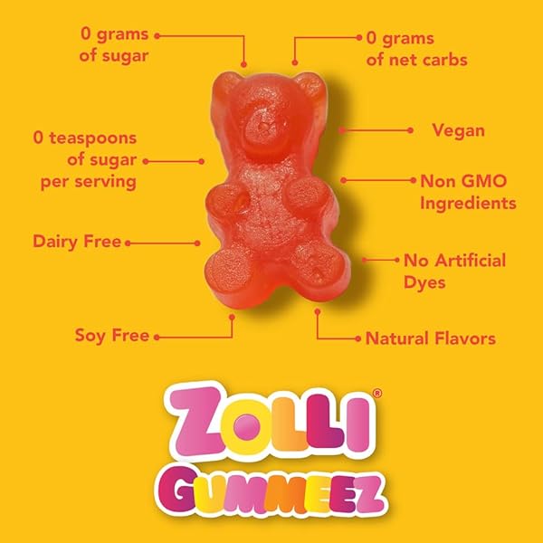ZOLLI GUMMIES STRAWBERRY – DELICIOUS ZERO SUGAR, ALLERGY-FREE, KETO, VEGAN CLEAN TEETH CANDY – 1.94OZ FOR A STRAWBERRY-LICIOUS AND DENTAL-FRIENDLY SNACKING EXPERIENCE