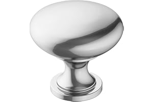 Amerock, Cabinet Knob, Polished Chrome, 1-1/4 inch (32 mm) Diameter, Era, 1 Pack, Drawer Knob, Cabinet Hardware