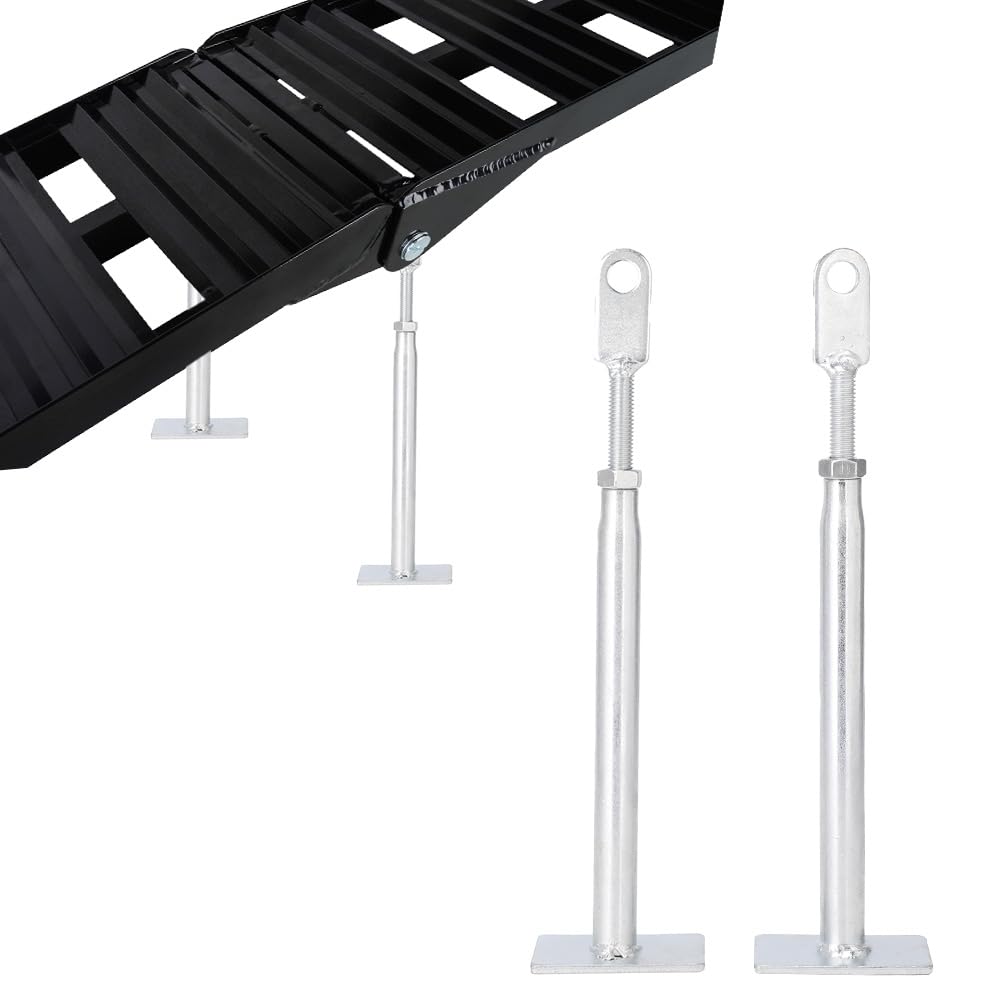 Photo 1 of Runfarr Loading Ramp Support Legs,1 Pair Adjustable Ramp Support Bracket for Loading Ramps for Motorcycle,Dirt Bike,ATV,Truck,Pickup,Quad,Lawn Mower