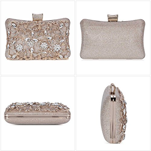 Tanpell Womens Crystal Evening Clutch Bag Wedding Purse Bridal Prom