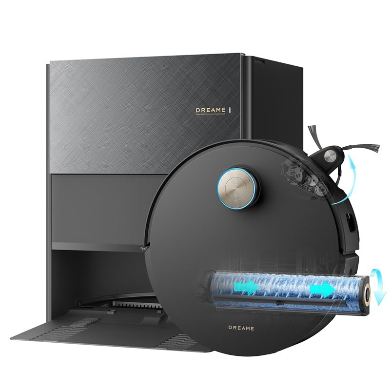 Aqua10 Ultra Roller Complete, Robot Aspirador, Autolimpieza del Rodillo, Supera Obstáculos de 8 cm, Vaciado Automático, 30.000 Pa de succión, Control Inteligente por Voz, Negro