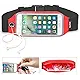 Universal Sports Running Workout Fitness Belt Fanny Waist Pack Sweatproof for iPhone X, 8, 8 Plus, 7, 6s, 6 Plus, Samsung Galaxy mobiles & More. Home Button of iPhone Works Access View Window (Black)