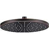AONEON 10-Inch Overhead Rain Shower Head High Flow Large Waterfall Shower Head 2.5 GPM with Adjustable Swivel Angle, Oil-Rubb