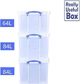 Really Useful Box Storage Bonus Pack 3 84 Litre 64 Litre Clear view 3