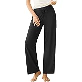 Latuza Women's Soft Viscose Wide Leg Lounge Pants Palazzo Sleep Bottoms