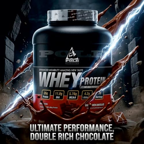 Pole Nutrition Whey Protein Powder, 76 Servings, 2268g (Banana)