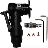 Pneumatic Chamfering Tool, Portable Mini Deburring Tool, 45 Degree Handheld Linear Air Chamfer Tool for Metal, Trimming Machine Arc Edge Beveler with Precision Blade Inserts, Ultra Light (Black)
