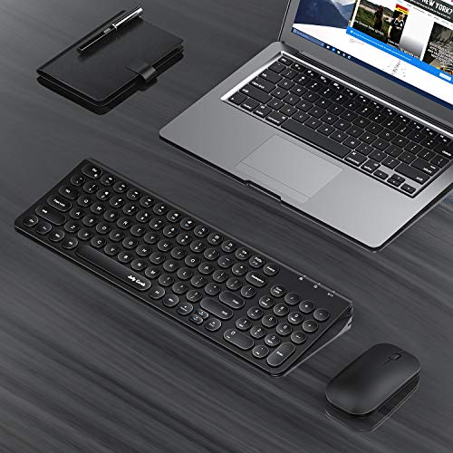 Rechargeable Wireless Keyboard and Mouse, Jelly Comb 2.4GHz Ultra Slim