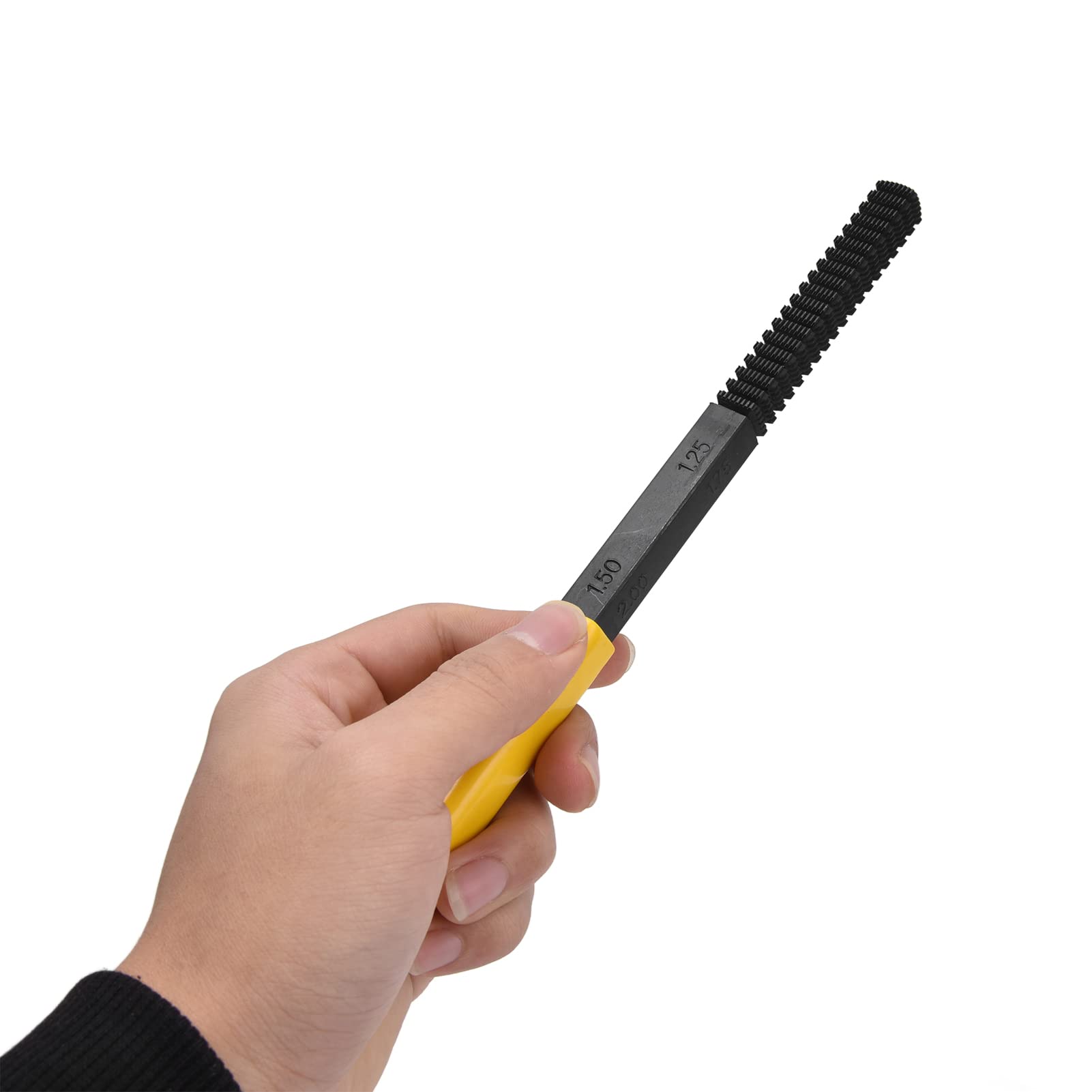 Thread Restorer File,Jadeshay Thread Repair Tool Hand Files,Screw Thread Restoring Tool Repair Accessory with Detachable Handle,Thread Repair File,for Studs,Bolts,Screws,Fittings