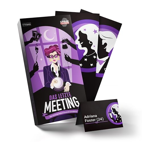 Crimecases Krimidinner 8-10 Personen | Spannendes Krimidinner Das Letzte Meeting | Das Schaurig-Heitere Esoterik Krimi Dinner Für 8 Bis 10 Spieler | Mörderische Dinnerparty Ab 14 Jahren