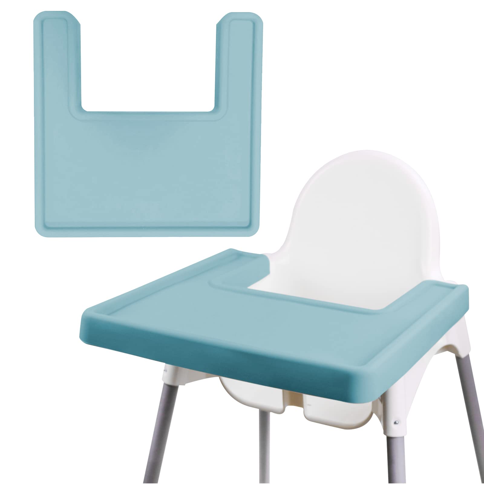 High Chair Placemat, Durable for IKEA High Chair Placemat, All-Inclusive Dining Chair Cushion, Clean and Hygienic, Suitable for IKEA Antilop Highchai, for Toddlers and Babies (Blue)