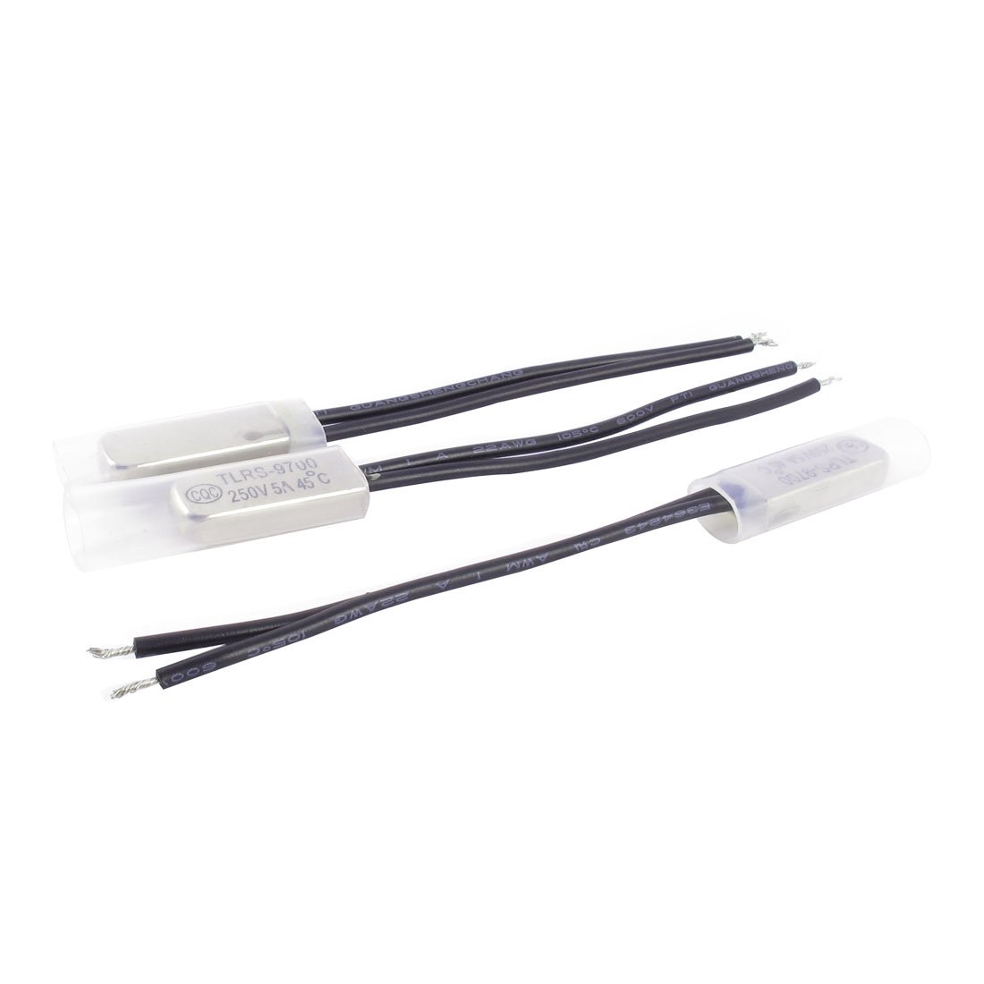 Sourcingmap 3 Pcs TLRS-9700 45 Celsius Normal Open Bimetal Thermostat Switch