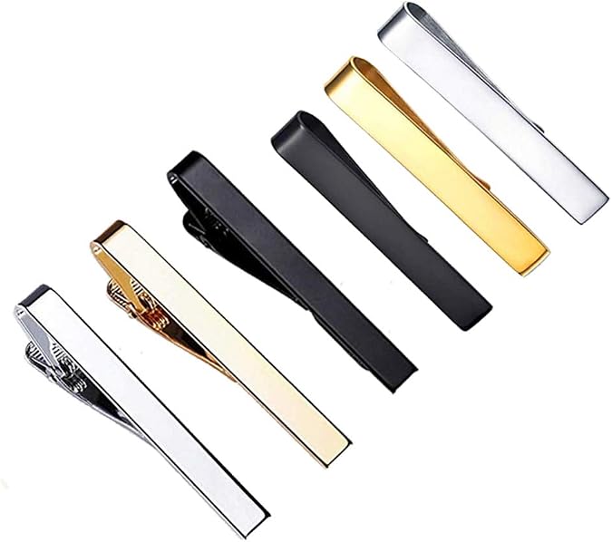 GHEART Fermacravatta,3 Pezzi Argento Fermacravatte Uomo,Fermacravatta Slim Uomo,Sottile Tie Bar