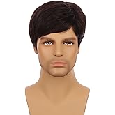 WAVELNM Brown Wig Short Brown Wigs Nature Layered Hair Wig Daily Party Halloween Costume Men Wigs