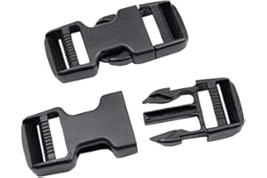 BOSWOAK Quick Side Release Buckles 1 Inch Super Heavy Duty Plastic Snap Buckle Clips Clasps 25mm Backpack Strap Replacement B