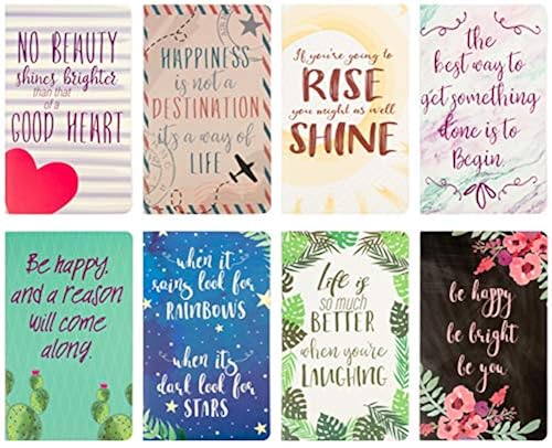 Set of 8 Inspirational Notebooks, 5x8 Bulk Journals with Motivational ...