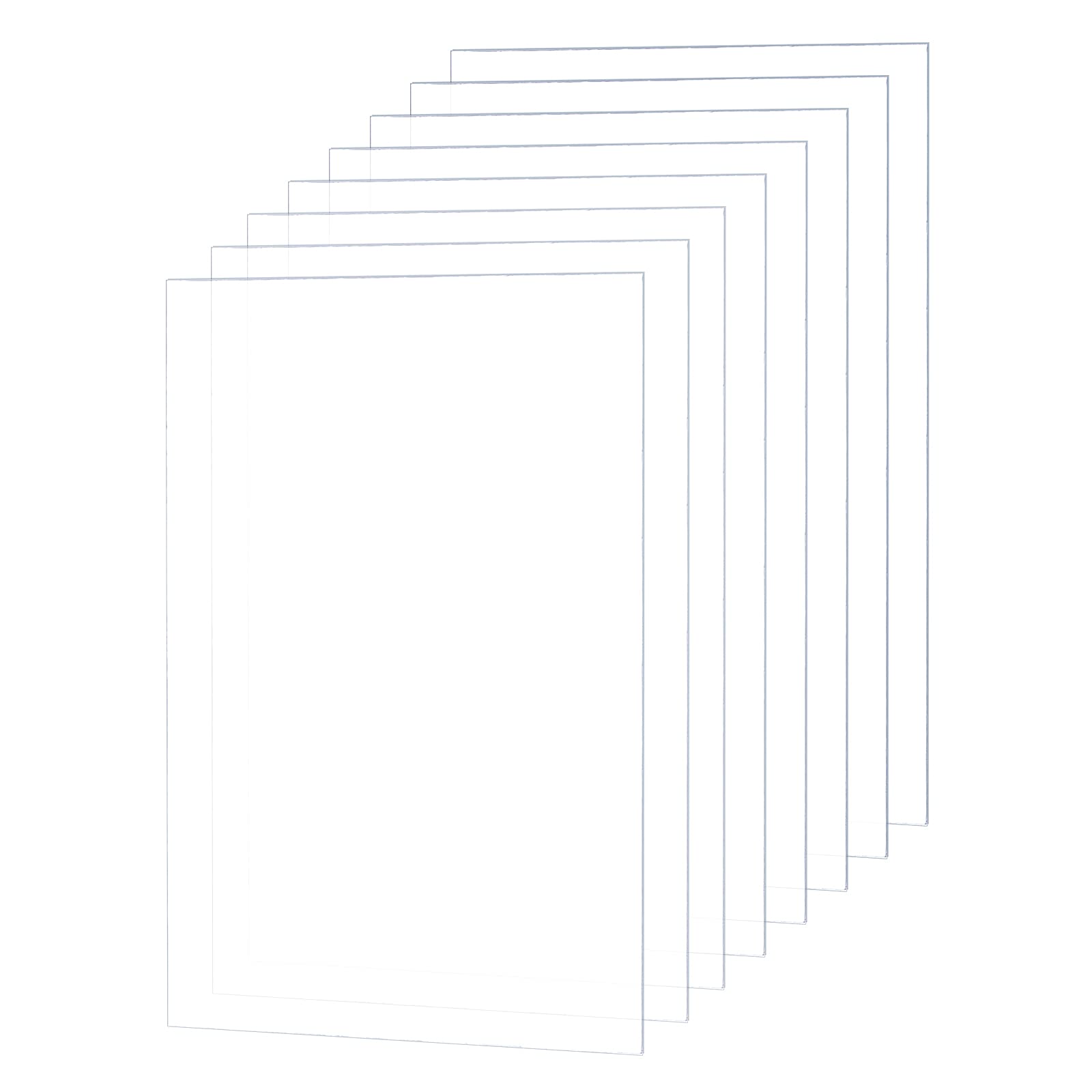 OLYCRAFT 30 Sheets 0.4mm Plastic Board Picture Frame Replacement Transparent Acrylic Sheet 6x4 Inch Plastic Clear Protective Sheets for Photo Frame and Projects Display