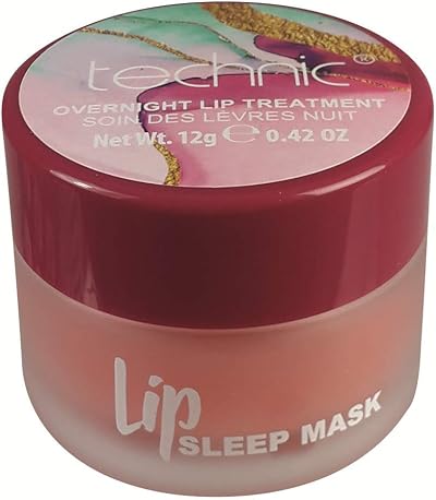 Technic Overnight Lip Sleep Mask Hydrate Aloe Vera Vegan Vitamin E Strawberry