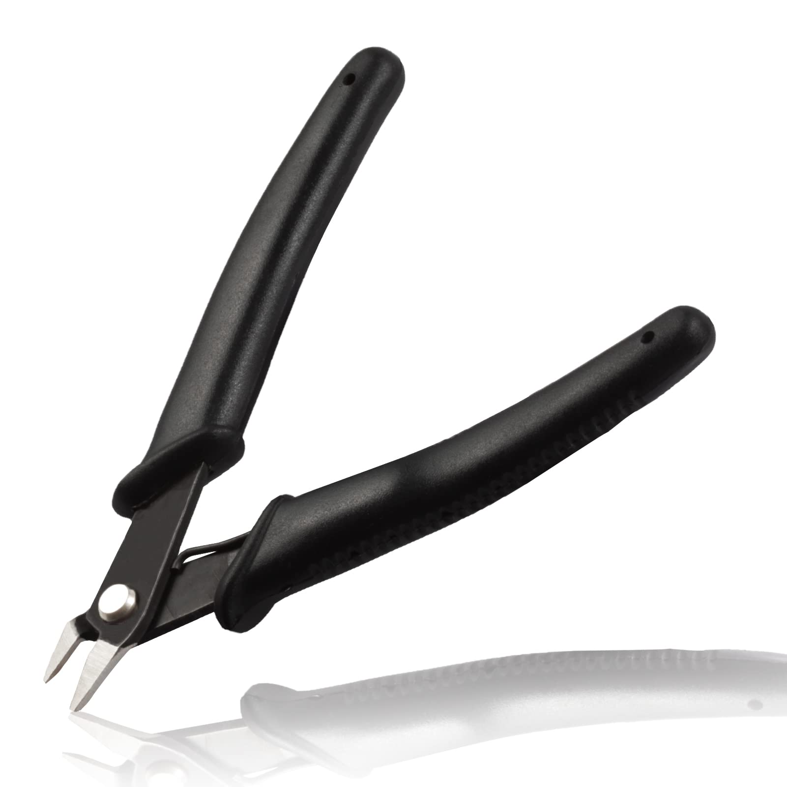 LEONTOOL 5 Inches Wire Flush Cutters Micro Wire Cutters Precision Electronic Cutting Pliers with Internal Spring for Electronic Model Jewelry Making