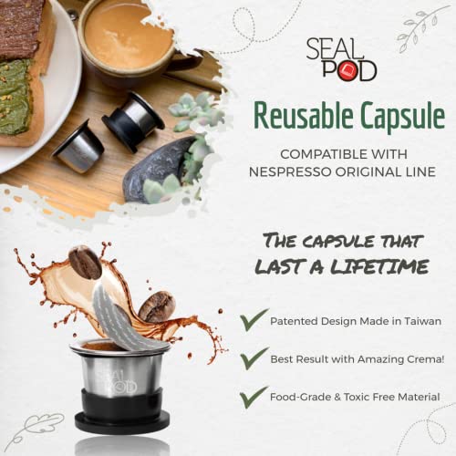 SEAL POD Refillable Coffee Capsules Stainless Steel Reusable Capsules